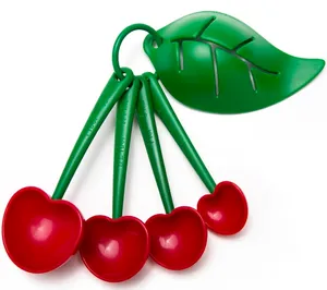 OTOTO Measuring Cups Set - Teaspoons for Dry & Liquid Ingredients, BPA-free & Dishwasher Safe, Funny Gifts, Baking Accessories, Unique Kitchen Gadgets (Mon Cherry)